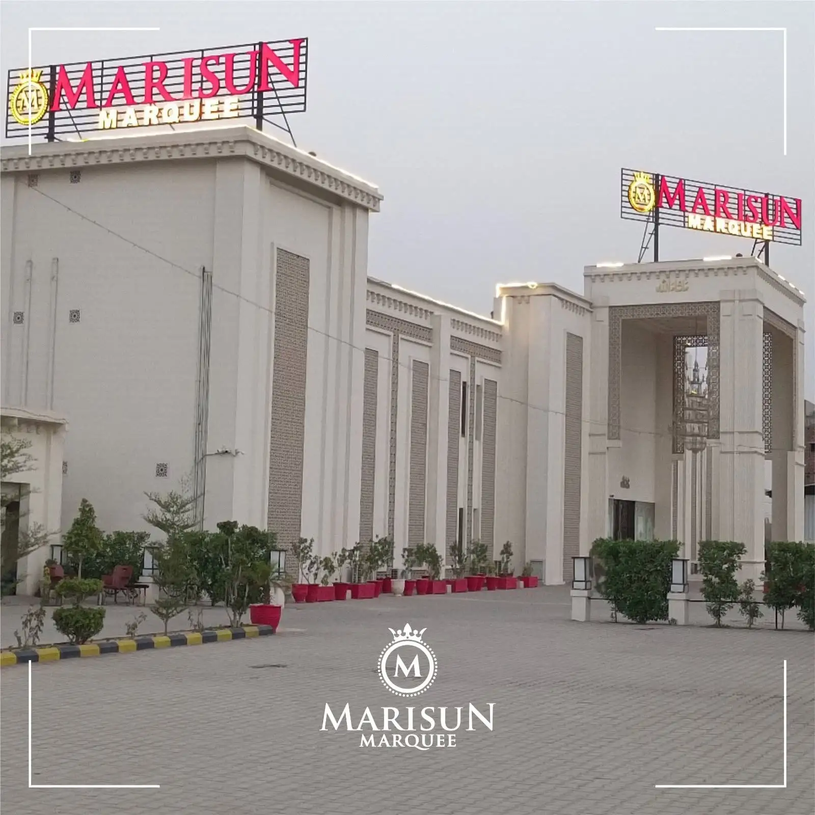 Marisun Marquee Marquee exterior at night, Chowk, Near Bahawalpur Rd, Basti Shorkot Multan, Pakistan